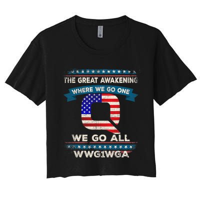 We Are Q | QAnon Flag WWG1WGA Q Anon Crop Top