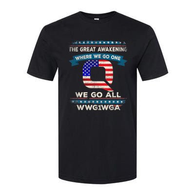 We Are Q | QAnon Flag WWG1WGA Q Anon Softstyle CVC T-Shirt