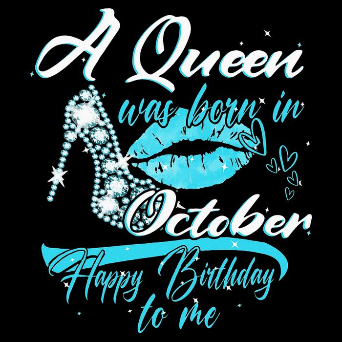 Womens A Queen Was Born In October Happy Birthday To Me Wool Snapback Cap