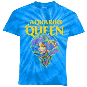 Watercolor Aquarius Queen! Zodiac Birthday Cute Gift Kids Tie-Dye T-Shirt