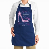 Womens A Queen Was Born In October Happy Birthday To Me High Heel Apron