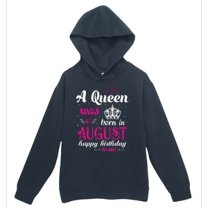 Womens A Queen Was Born In August Happy Birthday Shirts For Girl Urban Pullover Hoodie