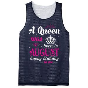 Womens A Queen Was Born In August Happy Birthday Shirts For Girl Mesh Reversible Basketball Jersey Tank