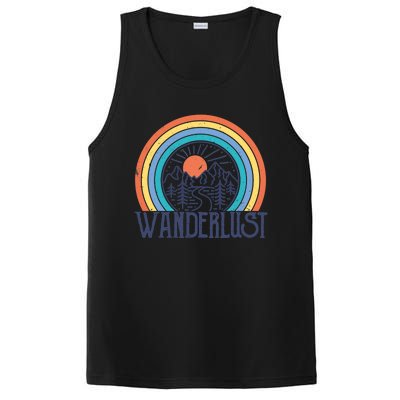 Wander-lust Adventure Road Trip Vacation Travelling Tee PosiCharge Competitor Tank