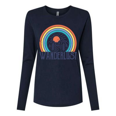 Wander-lust Adventure Road Trip Vacation Travelling Tee Womens Cotton Relaxed Long Sleeve T-Shirt