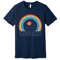 Wander-lust Adventure Road Trip Vacation Travelling Tee Premium T-Shirt