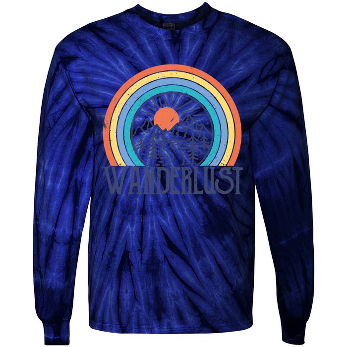 Wander-lust Adventure Road Trip Vacation Travelling Tee Tie-Dye Long Sleeve Shirt