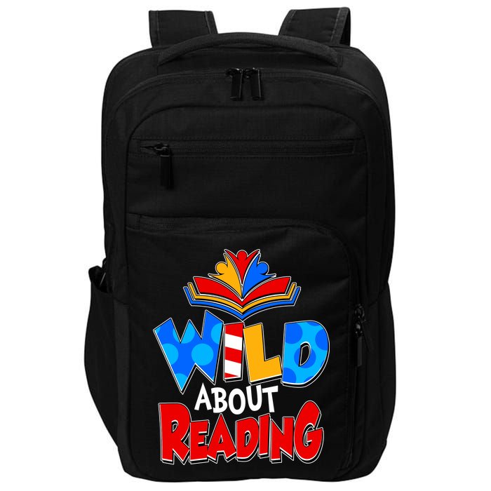 Wild About Reading Book Lover Reading Fan Impact Tech Backpack