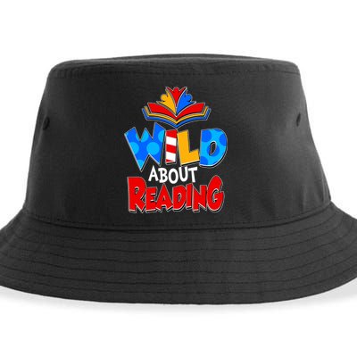 Wild About Reading Book Lover Reading Fan Sustainable Bucket Hat