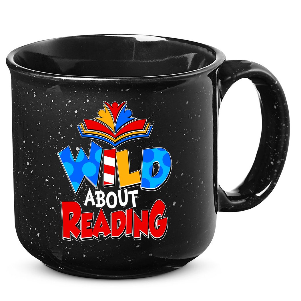 Wild About Reading Book Lover Reading Fan 15oz Campfire Ceramic Mug