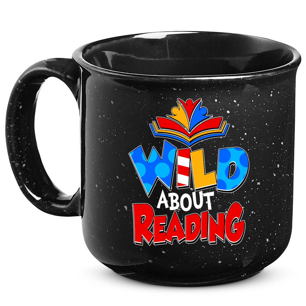 Wild About Reading Book Lover Reading Fan 15oz Campfire Ceramic Mug