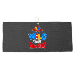 Wild About Reading Book Lover Reading Fan Large Microfiber Waffle Golf Towel