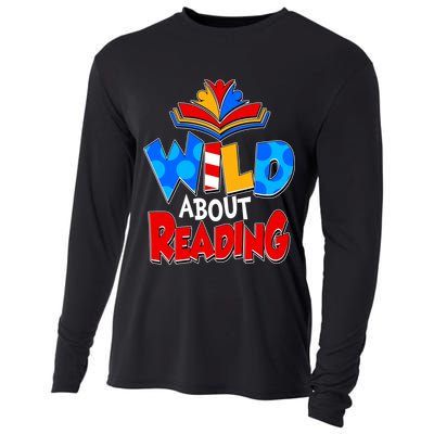 Wild About Reading Book Lover Reading Fan Cooling Performance Long Sleeve Crew