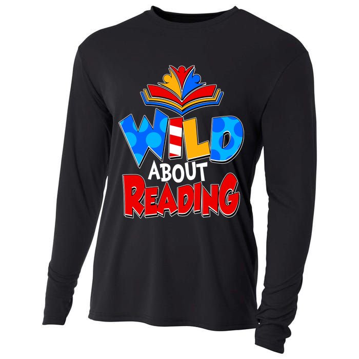 Wild About Reading Book Lover Reading Fan Cooling Performance Long Sleeve Crew