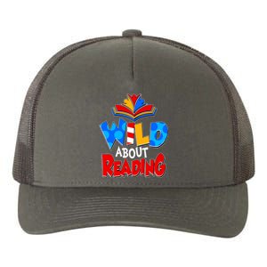 Wild About Reading Book Lover Reading Fan Yupoong Adult 5-Panel Trucker Hat