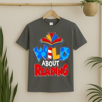 Wild About Reading Book Lover Reading Fan T-Shirt