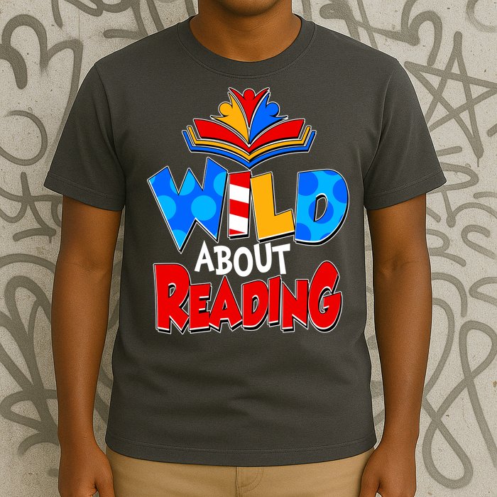 Wild About Reading Book Lover Reading Fan T-Shirt