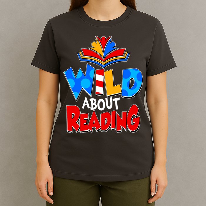 Wild About Reading Book Lover Reading Fan T-Shirt