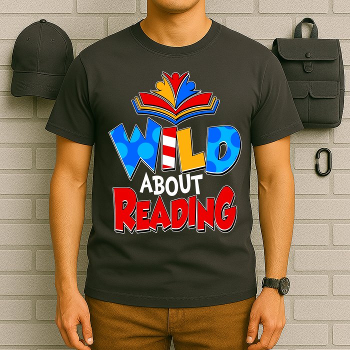 Wild About Reading Book Lover Reading Fan T-Shirt