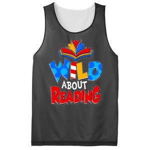 Wild About Reading Book Lover Reading Fan Mesh Reversible Basketball Jersey Tank