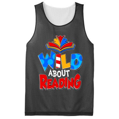 Wild About Reading Book Lover Reading Fan Mesh Reversible Basketball Jersey Tank