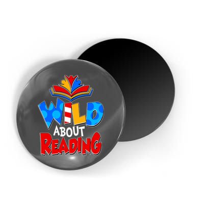 Wild About Reading Book Lover Reading Fan Magnet