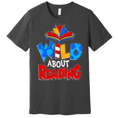 Wild About Reading Book Lover Reading Fan Premium T-Shirt