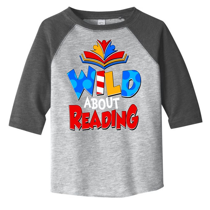Wild About Reading Book Lover Reading Fan Toddler Fine Jersey T-Shirt