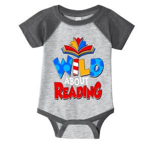 Wild About Reading Book Lover Reading Fan Infant Baby Jersey Bodysuit