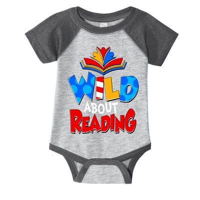 Wild About Reading Book Lover Reading Fan Infant Baby Jersey Bodysuit