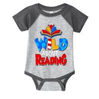 Wild About Reading Book Lover Reading Fan Infant Baby Jersey Bodysuit