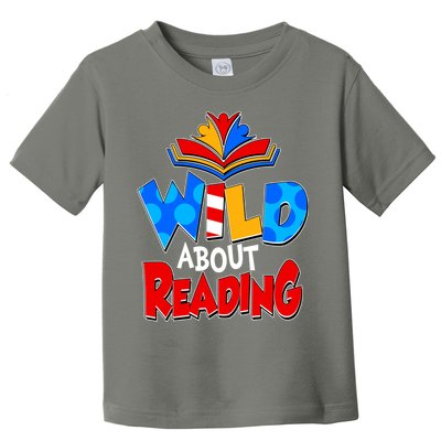 Wild About Reading Book Lover Reading Fan Toddler T-Shirt