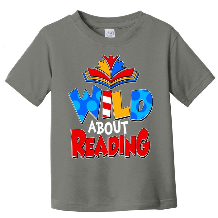Wild About Reading Book Lover Reading Fan Toddler T-Shirt