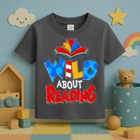 Wild About Reading Book Lover Reading Fan Toddler T-Shirt