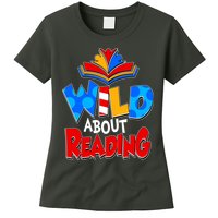 Wild About Reading Book Lover Reading Fan Womens T-Shirt