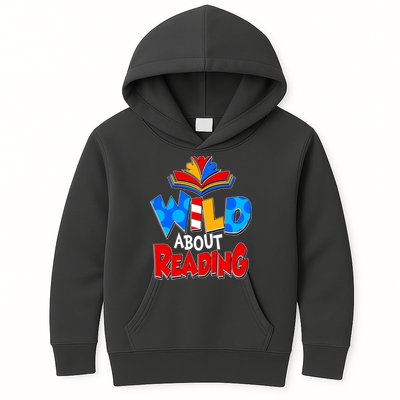 Wild About Reading Book Lover Reading Fan Kids Hoodie