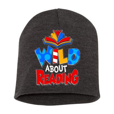 Wild About Reading Book Lover Reading Fan Short Acrylic Beanie
