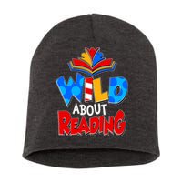 Wild About Reading Book Lover Reading Fan Short Acrylic Beanie