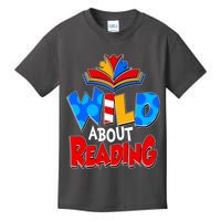 Wild About Reading Book Lover Reading Fan Kids T-Shirt