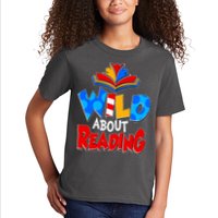 Wild About Reading Book Lover Reading Fan Kids T-Shirt