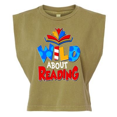Wild About Reading Book Lover Reading Fan Garment-Dyed Women's Muscle Tee