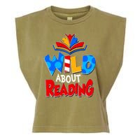 Wild About Reading Book Lover Reading Fan Garment-Dyed Women's Muscle Tee