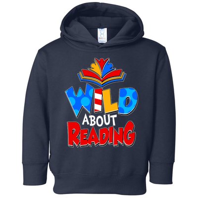 Wild About Reading Book Lover Reading Fan Toddler Hoodie