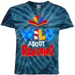 Wild About Reading Book Lover Reading Fan Kids Tie-Dye T-Shirt