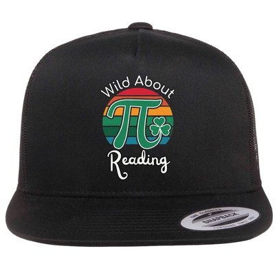 Wild About Reading Books Pi Day Lovers Bookworm Library Day Gift Flat Bill Trucker Hat