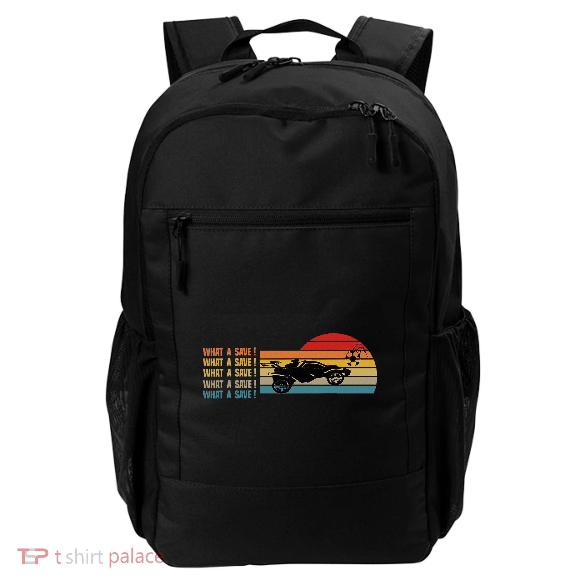 What A Rescue Vintage Retro Rocket Football Car League Backpack