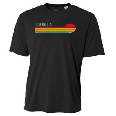 Wasilla Alaska Retro Sunset Cooling Performance Crew T-Shirt