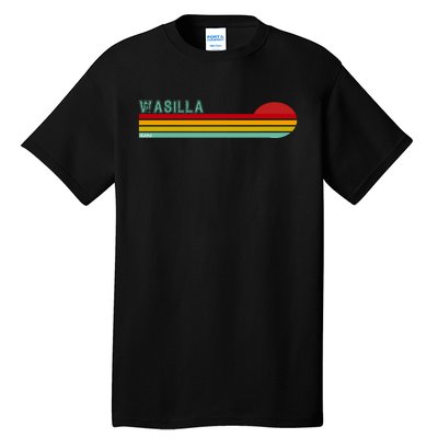 Wasilla Alaska Retro Sunset Tall T-Shirt