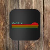 Wasilla Alaska Retro Sunset Coaster