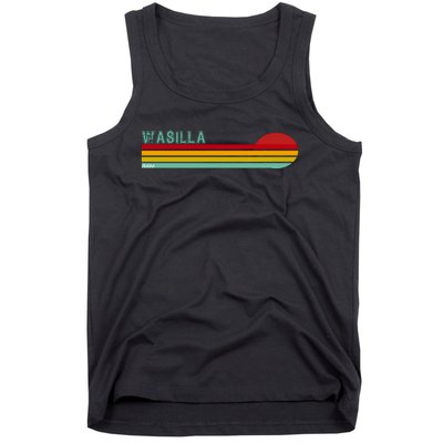 Wasilla Alaska Retro Sunset Tank Top